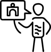 Radiologist interpreting AI analyzed scans Set 6 vector
