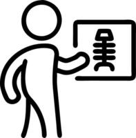 Radiologist interpreting AI analyzed scans Set 4 vector