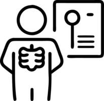 Radiologist interpreting AI analyzed scans Set 5 vector