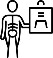 Radiologist interpreting AI analyzed scans Set 2 vector