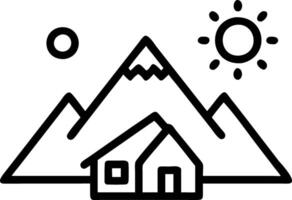 Quiet mountain cabin New Year Set 2 vector