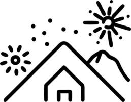 Quiet mountain cabin New Year Set 5 vector