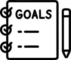 Professional writing goals in a notebook Set 2 vector