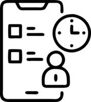 Professional using time tracking app on smartphone Set 2 vector