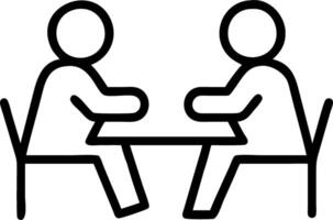 Professionals discussing project around a table in open workspace copy space below Set A vector