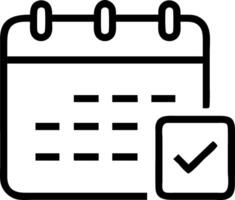 Professional setting reminders on digital calendar vector