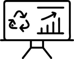 Professional presenting recycling program results on digital dashboard in meeting Set A vector