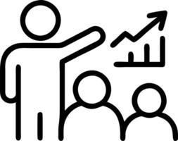 Professional presenting growth strategies to clients Set 6 vector