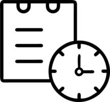 Professional organizing workspace with planner and clock Set 2 vector