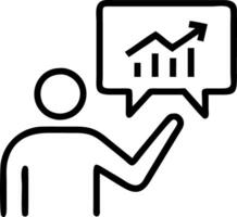 Professional presenting growth strategies to clients Set 3 vector