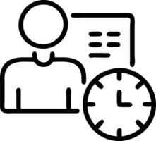 Professional organizing workspace with a planner and clock vector