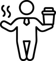 Professional enjoying coffee break in park Set 7 vector