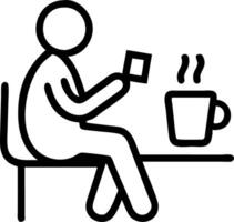 Professional enjoying coffee break in park Set 4 vector