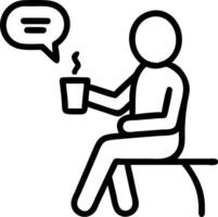 Professional enjoying coffee break in park Set 2 vector