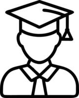 Portrait of graduate in cap and gown with reality background copy space on left Set A vector
