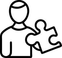 Portrait macro of individual team member holding a puzzle piece representing their role in team building copy space on left. Set A2 vector