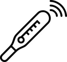 Plain white background with smart thermometer for remote monitoring Set A vector