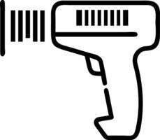 Plain white background with industrial barcode scanner Set A vector