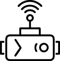 Plain white background with smart industrial camera Set A vector