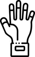 Plain white background with smart glove for industrial tasks Set A vector