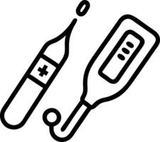 Plain white background with digital thermometer and stethoscope Set A vector