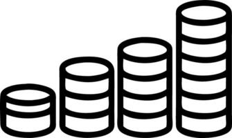 Plain white background with coins in ascending order Set A vector
