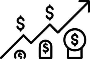Plain blue background with increasing dollar sign graph Set A vector