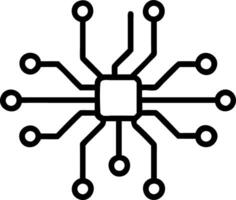 Plain dark blue background with small glowing circuit patterns symbolizing connectivity Set A vector