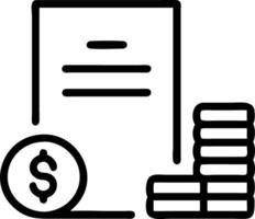 Plain background with stack of coins and financial report Set A vector