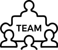 Plain background with monochrome team silhouettes solving puzzle copy space on top. Set A vector