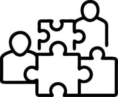 Plain background with diverse team assembling puzzle pieces copy space below. Set A vector