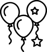 Plain background with festive balloons and stars copy space above. Set A vector