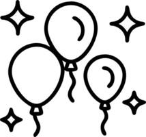Plain background with colorful balloons and sparkling lights copy space above. Set A vector