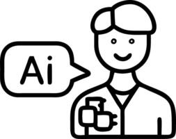 Pharmacist using AI powered system to verify prescriptions Set A vector