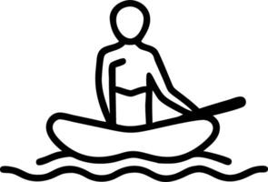 Person practicing yoga on paddleboard in calm water with copy space Set A vector