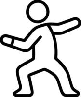 Person practicing Tai Chi in park with copy space Set 2 vector