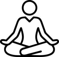 Person practicing meditation with plain background copy space on left Set A vector