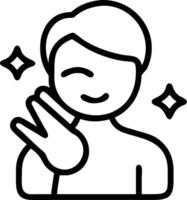 Person practicing self care routine with skincare products on plain background copy space on left Set A vector