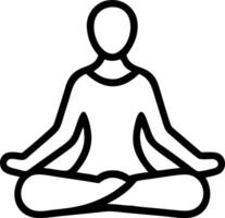 Person meditating with soft abstract background copy space on left Set A vector