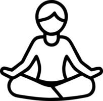 Person meditating in a serene home office copy space on left Set A vector