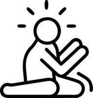 Person doing mindfulness exercise on glossy background copy space on left Set A vector