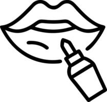 Person applying lip balm on plain background copy space below Set A vector