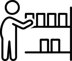 perfect store and shelf layout and stock levels vector