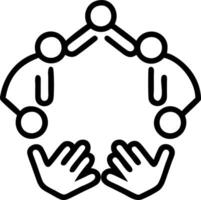 People from different faiths in prayer circle with copy space Set A vector