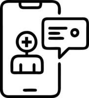 Patient consulting with AI chatbot Set 8 vector