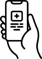 Patient consulting with AI chatbot Set 5 vector