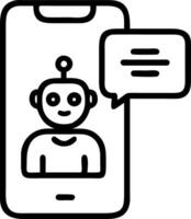 Patient consulting with AI chatbot Set 4 vector