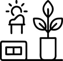 Office workspace with eco friendly design Set A vector