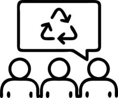Office workers discussing digital recycling platform on interactive whiteboard Set A vector
