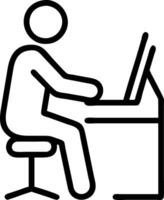 Office worker using ergonomic equipment with copy space Set A vector